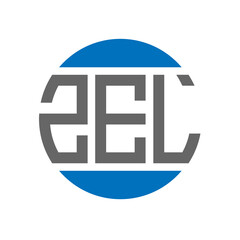 ZEL letter logo design on white background. ZEL creative initials circle logo concept. ZEL letter design. - obrazy, fototapety, plakaty