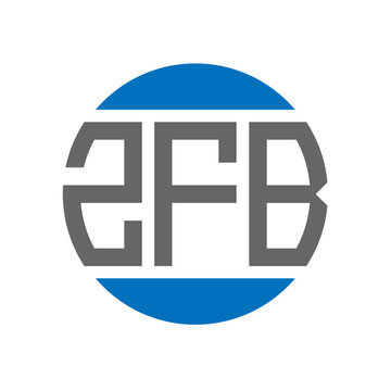 ZFB letter logo design on white background. ZFB creative initials circle logo concept. ZFB letter design.