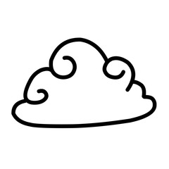 Spiral outline cloudscape