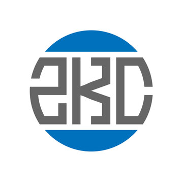 ZKC letter logo design on white background. ZKC creative initials circle logo concept. ZKC letter design.