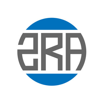 ZRA letter logo design on white background. ZRA creative initials circle logo concept. ZRA letter design.
