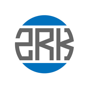 ZRK letter logo design on white background. ZRK creative initials circle logo concept. ZRK letter design.
