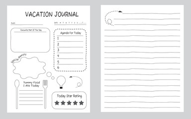 Vacation planner design concept for  world trips, tours, and travel plans, kids trip planner