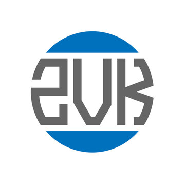 ZVK letter logo design on white background. ZVK creative initials circle logo concept. ZVK letter design.