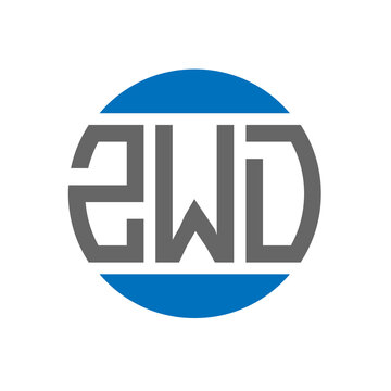 ZWD letter logo design on white background. ZWD creative initials circle logo concept. ZWD letter design.