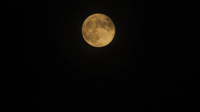 ull Moon dark sky with moving clouds