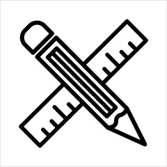 ruler with pencil icon