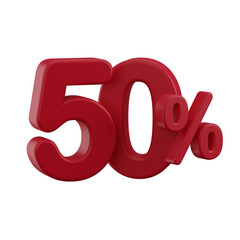 Discount Sale 50% 3D Icon