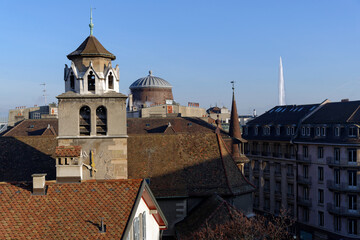Vue sur la vieille ville de Genève