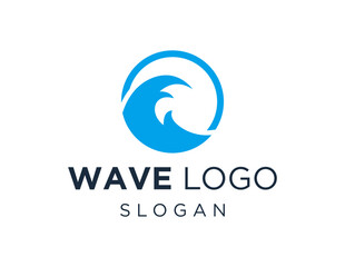 Logo design about Wave on a white background. made using the CorelDraw application.