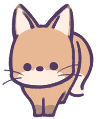 こちらを見つめるきつね