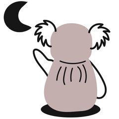 cute koala childish hand drawn vector element