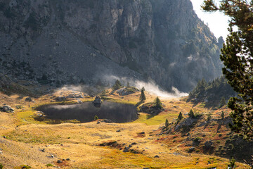 Mountain landscape in summer in Chamrousse in the Alps, France