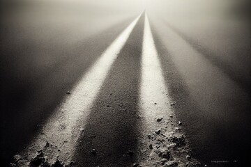 asphalt road with light