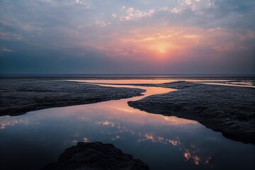 sunset over the sea