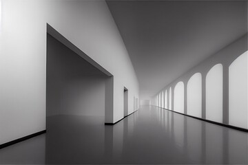 empty corridor in a modern building