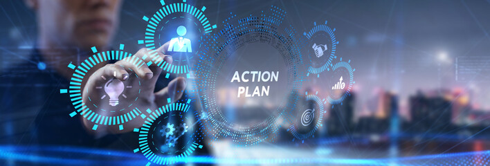 Business, Technology, Internet and network concept. Concept meaning proposed strategy or course of...