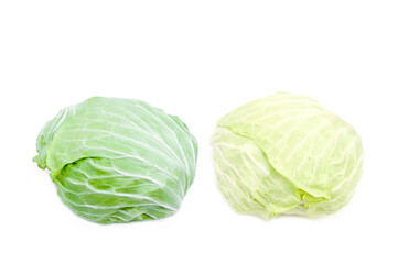 Fototapeta premium Fresh cabbage isolated on white background.