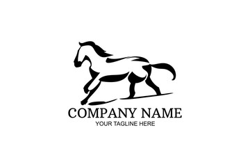 Horse Company Logo Vector Illustration. Suitable for business company, modern company, etc.