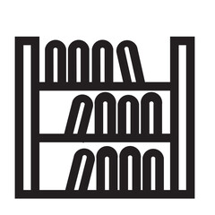 book furniture interior library study icon