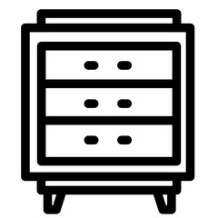 Cabinet Closet Cupboard Drawer Furniture Household Interior Icon