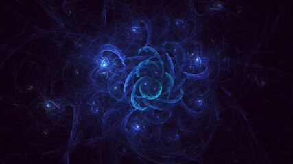 Obraz premium 3D rendering abstract colorful fractal light background