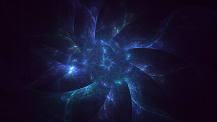 3D rendering abstract colorful fractal light background