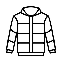 Illustration of WInter Coat design Icon