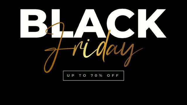 Animated black friday sale, perfect for social media posts as well as posters and banners