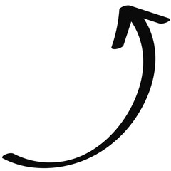 Arrow line hand drawn illustration