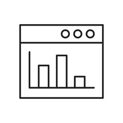 Online analytics bar cart icon design. Sales Analytic icon vector illustration, use for website mobile app presentation. vector illustration