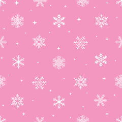 Fototapeta na wymiar Seamless pattern snowflakes vector illustration