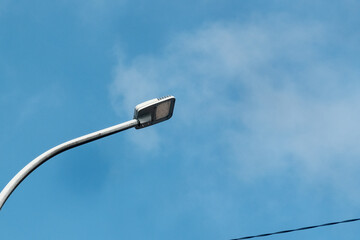 lamppost with blue sky