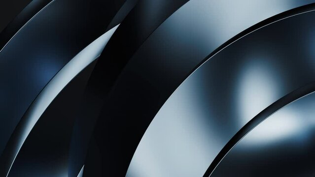 Metallic curve geometry background, 3d rendering.