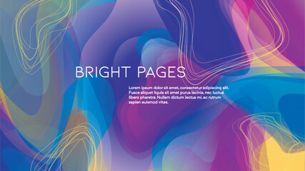 Abstract Futuristic Vector Background with Liquid  Shapes and Lines. Modern Colorful Gradient Wallpaper. Trendy Digital Design for Your Poster, Banner, Template, Web Page.