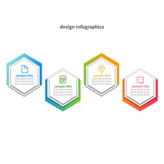 Vector infographic label design. Business concept flowchart, diagram