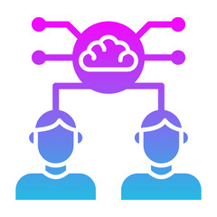 Brainstorming Glyph Gradient Icon