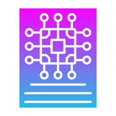 Document Glyph Gradient Icon