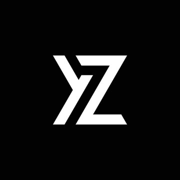 modern and elegant letter YZ or ZY initial logo