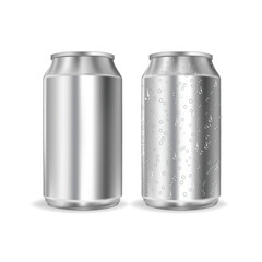 A realistic empty soda can bottle vector for mockup 