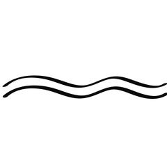 Wavy lines hand drawn illustration