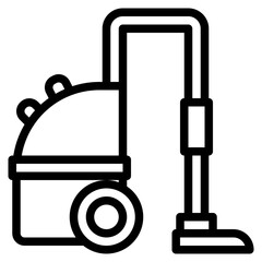 vacuum cleaner line icon style