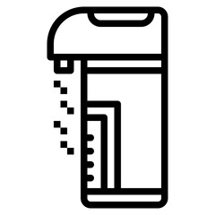 water boiler line icon style