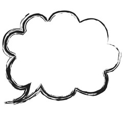 Speech bubble hand drawn illustration