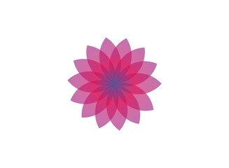 Fototapeta premium Lotus flower icon. Symbol of yoga and beauty. Vector illustration.