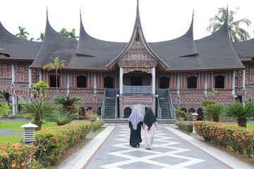Minangkabau traditional house from West Sumatra, Indonesia