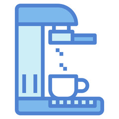 coffee machine two tone icon style