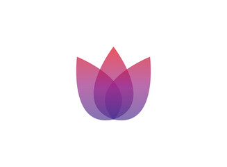 Lotus flower icon. Symbol of yoga and beauty. Vector illustration.