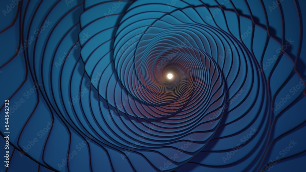 Poster wonderful abstract colourful swirl golden ratio background. starburst dynamic wave. 3d rendering ill