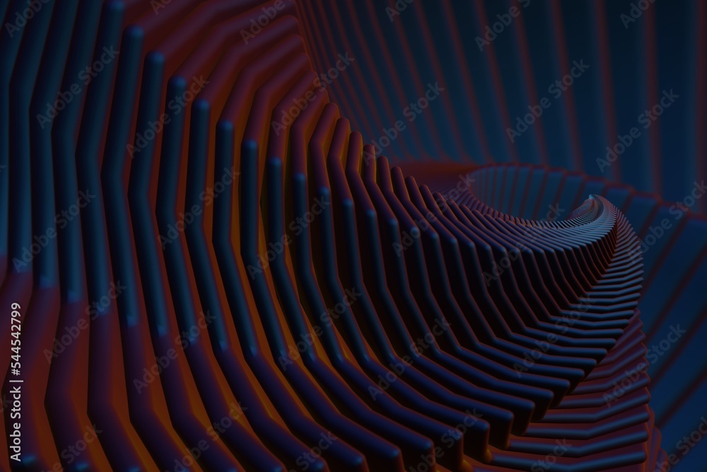 Fototapete wonderful abstract colourful geometric ratio background. starburst dynamic wave. 3d rendering illust